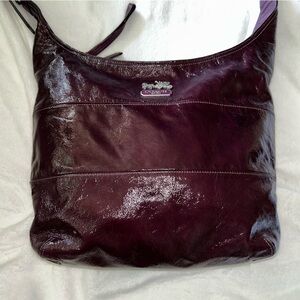 Coach Purple Shoulder Bag with Glossy Finish